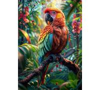 Pappagallo della giungla tropicale - Puzzle 2000 Pezzi - puzzle Fai da te 100x70 cm,Intrattenimento Creativo - Puzzles Per Adulti E Tutta La Famiglie