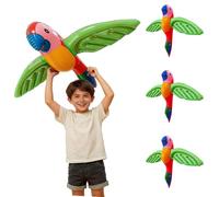 Pappagallo gonfiabile, 4 pezzi, decorazione per piscina, pappagallo, pirata, accessorio per feste a tema, uccelli tropicali, decorazione per carnevale, feste hawaiane, spiaggia e compleanno (58 x 75