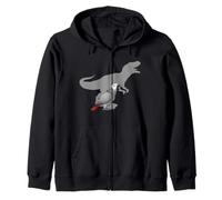 Pappagallo Grigio Africano con T Rex Shadow Bird Lovers Felpa con Cappuccio