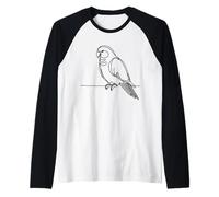 Pappagallo Monaco Linea Arte Amante Uccelli Maglia con Maniche Raglan
