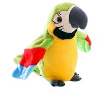 Pappagallo parlante vivace peluche, pappagallo parlante interattivo ripete ciò che hai detto, giocattoli elettronici per uccelli per feste di compleanno di ragazzi e ragazze, giocattolo senza batte