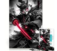 Pappagallo Samurai con Maschera da Gufo Puzzle da 1000 Pezzi per Adolescenti Stimola la Memoria Rilassante Evasione Schema Montaggio Sorpresa Calda (38x26cm)