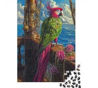 Pappagallo Tropicale Puzzle 1000 Pezzi Carta per Adulti Scenario sulla Nave Gioco di Puzzle 1000 Pezzi Relax Famiglia Decoro Casa Regalo 38x26cm/1000pcs