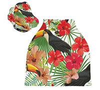 Pappagallo Tucano Uccello Tropicale Passeggino Tettoia Copri Seggiolino Copertura Infermieristica Auto per Bambini per L'Allattamento Al Seno Morbido Traspirante Elastica Tettuccio