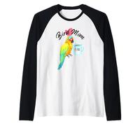 Pappagallo Uccello Mamma - Sleepy Sun Conure Acquerello Maglia con Maniche Raglan