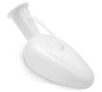 Pappagallo urina uomo in plastica da 1 Litro con manico e scala graduata, trasparente, orinatoio maschile portatile sterilizzabile per ammalati e degenti, Made in Italy