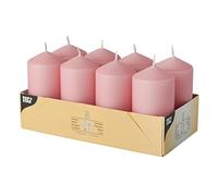 Pappstar - Candele rosa antico, 50 x 100 mm (8 pezzi)