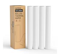 PAPRMA Gloryang & JADENS PD-A4 - Carta termica per stampante termica ad asciugatura rapida, formato lettera, 21,6 x 27,9 cm, 4 rotoli, colore: bianco, 100 fogli, compatibile con stampanti portatili