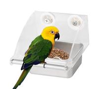 PAPROT Feeder - Stazione Di Alimenti Per Uccelli Acrilici | Scatola Di Alimentazione Trasparente Per Pappagalli, Amici, Cockatiels, Piccioncini | Vassoio A Gabbia Sospeso Interno, Anticompeale