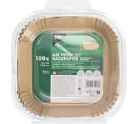 PAPSTAR, 100 carta da forno 16 cm x 16 cm x 4,5 cm, marrone per friggitrici ad aria calda