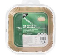 PAPSTAR, 100 carta da forno 20 cm x 20 cm x 4,5 cm, marrone per friggitrici ad aria calda