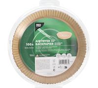 PAPSTAR, 100 fogli da forno Ø 23 cm · 4,5 cm marrone per friggitrici ad aria calda