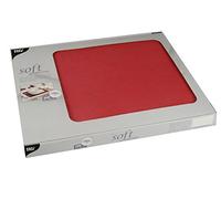 Papstar, 100 tovagliette in tessuto non tessuto "Soft selection", 30 cm x 40 cm, rosso, #82321