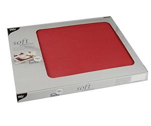 Papstar, 100 tovagliette in tessuto non tessuto "Soft selection", 30 cm x 40 cm, rosso, #82321