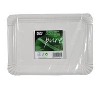 Papstar 11074 piatto monouso, fresche fibra di cartone tamfold, Bianco, 20.50 x 23 x 16.50 cm