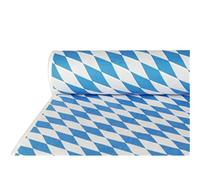 Papstar 12544 - Confezione da tovaglie di carta con stampa damasco, rotolo da 50 m X 1 m, colore: Blu Baviera