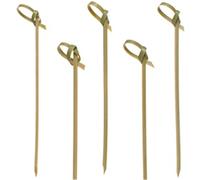 Papstar 16769 Fingerfood - Stecchini in bambù da 6 cm, annodati alla sommità, Confezione da 250 Pezzi