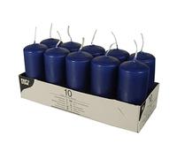 Papstar 17916 10 candele della colonna, diametro 40 mm, 90 mm, blu scuro