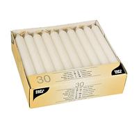 PAPSTAR 30 candele da tavola, Ø 2,1 cm, 19,6 cm, colore bianco