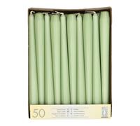 Papstar Candele 88341 – 50 candele, giada e verde, 25 cm, diametro fino a 2,2 cm