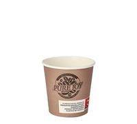 Papstar | 80 Bicchieri di Cartoncino accoppiato PLA Pure, Capienza 0,1 l, Dimensioni Ø 6 cm · 6 cm, Linea “Pure Joy”, Colore Viola, 80 Bicchieri x 25 Confezioni