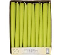 Papstar 81113 50 - Candele per candelabro, Ø 2,2 x 25 cm, Colore: Verde Limone