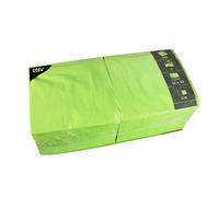 Papstar 81656 - Tovaglioli, 250 Pezzi, a 3 Strati, piegati a 1/4, 33 x 33 cm, Colore: Verde Mela