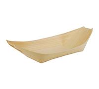 Papstar 84417 50 - Ciotole da antipasti e salatini, in Legno, 19 x 10 cm, Forma a Barca