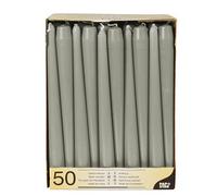 Papstar 84805-50 Candele, Ø 2,2 cm, 25 cm, Colore: Grigio