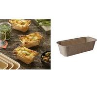 Papstar Baking padella "pura", angolare, 523 ml, marrone realizzato in carta pergamena con strato di silicone, congelato, - 1 p NEW