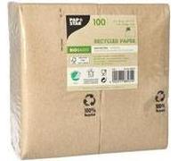 Papstar Bistro tovagliolo, 330 x 330 mm, 3-strato, Natura 1/8 volte, realizzato in tessuto riciclato, pezzo certificato FSC (88 NEW