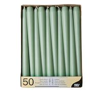 Papstar Candele 88341 – 50 candele, giada e verde, 25 cm, diametro fino a 2,2 cm