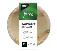 PAPSTAR Ciotola in foglia di palma "pure" rotonda, 425 ml