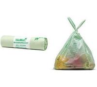 Papstar Compost Bag "Biomat", 20 litri, materiale verde: lamina su una base di amido, compostabile industrialmente - 1 pezzo (9