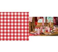 PapStar Motorif Nap "Vichy Karo" 330 x 330 mm stampato 1/4 di piega 3 -layer tessuto a scacchi rosso / bianco - 1 ripido (87102) NEW