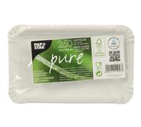 Papstar Paper Plates/Disposable Plates White, Square, Pure" (Pack of 250), 100%