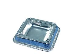 Papstar Posacenere usa e getta, in alluminio, 125 x 125 x 20 mm, argento (10 pezzi)