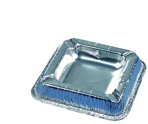 Papstar Posacenere usa e getta, in alluminio, 125 x 125 x 20 mm, argento (10 pezzi)