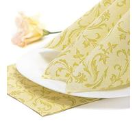 Papstar, Royal Collection #85000 - Tovaglioli piegati a 1/4, 40 x 40 cm, Colore: Verde Lime Damascato