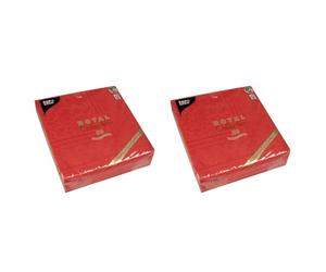 PAPSTAR Tovaglioli, Cotone, Colore: Rosso, 40 x 40 cm, 50 unità (Confezione da 2)