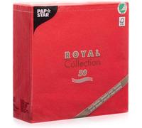 Papstar Tovaglioli Quadrati Grandi, Effetto Lino, 3 veli, 50 Pezzi, Decorativi, USA e Getta, Colorati, 40,6 x 40,6 cm, Prodotti in Germania