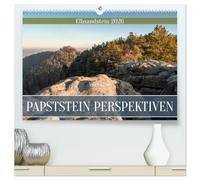 Papststein Perspektiven - Elbsandstein (hochwertiger Premium Wandkalender 2026 DIN A2 quer), Kunstdruck in Hochglanz: Der Papststein von nah und fern.