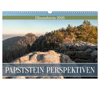 Papststein Perspektiven - Elbsandstein (Wandkalender 2026 DIN A3 quer), CALVENDO Monatskalender: Der Papststein von nah und fern.