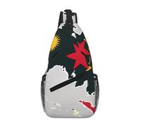 Papua Nuova Guinea Flag Map01 Crossbody Sling Bag Crossbody Borsa a tracolla Vita Fanny Pack Uomini Donne
