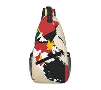 Papua Nuova Guinea Flag Map02 Crossbody Sling Bag Crossbody Borsa a tracolla Vita Fanny Pack Uomini Donne