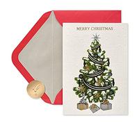 Papyrus Biglietti di Natale in confezione con buste, Splendore della stagione, albero di Natale (12 pezzi)