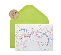 Papyrus Biglietti di ringraziamento con buste, motivo a vortice glitterato (14 pezzi)