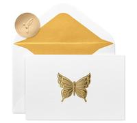 Papyrus Biglietti vuoti con buste, farfalla dorata (16 pezzi)