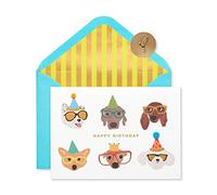 Papyrus Biglietto di auguri di compleanno (cani con occhiali)