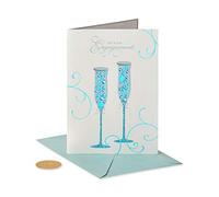 Papyrus - Biglietto di auguri per matrimonio (flauto di champagne blu)